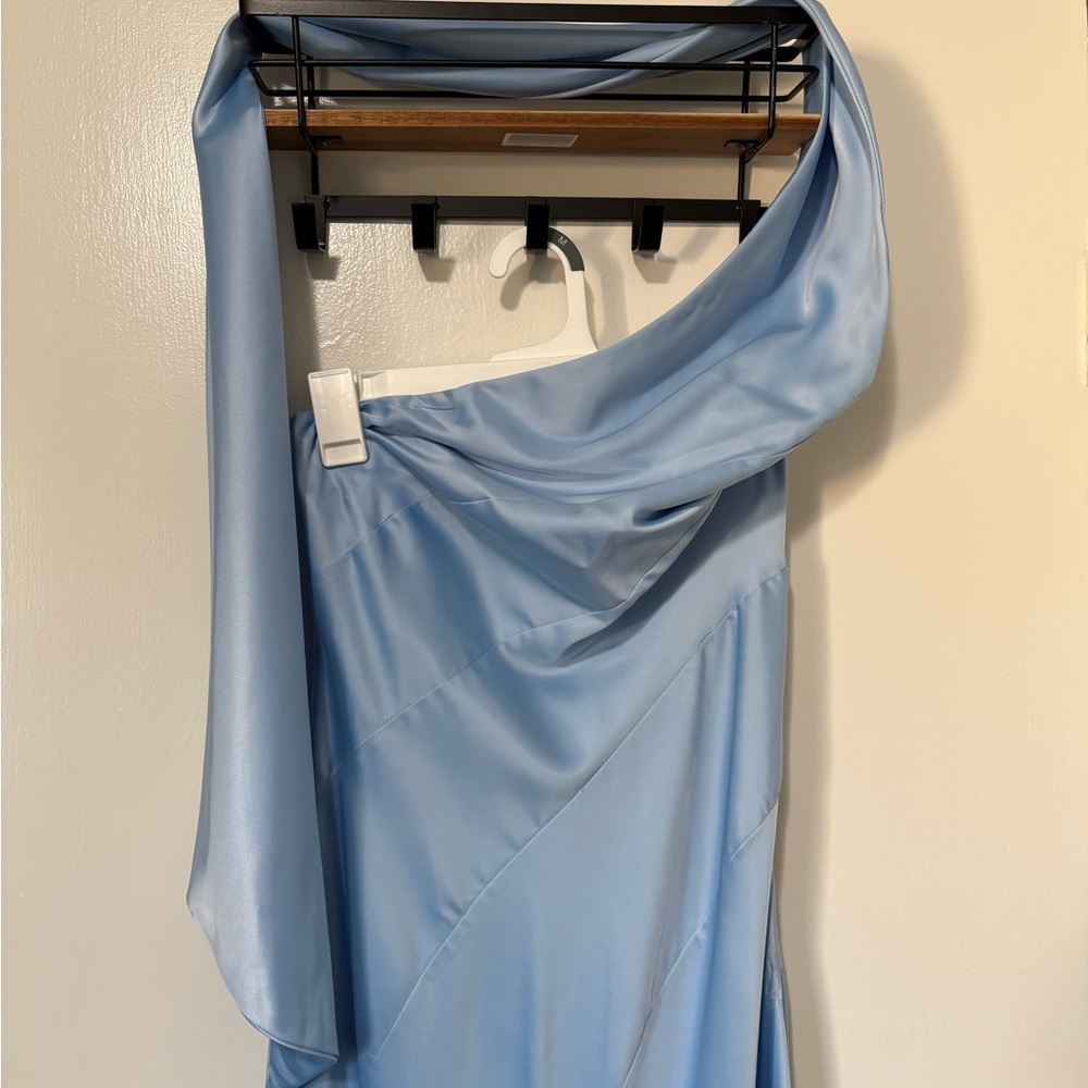Hello Molly Blue Neck Wrap Gown - Picture 5 of 8
